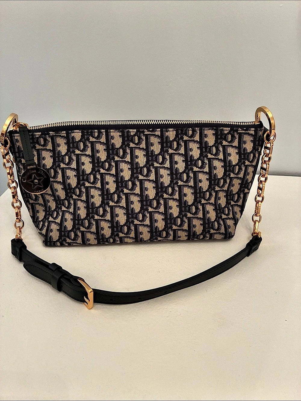 Christian Dior Medium DiorTravel Nomad Pouch Shoulder Bag Black & Brown